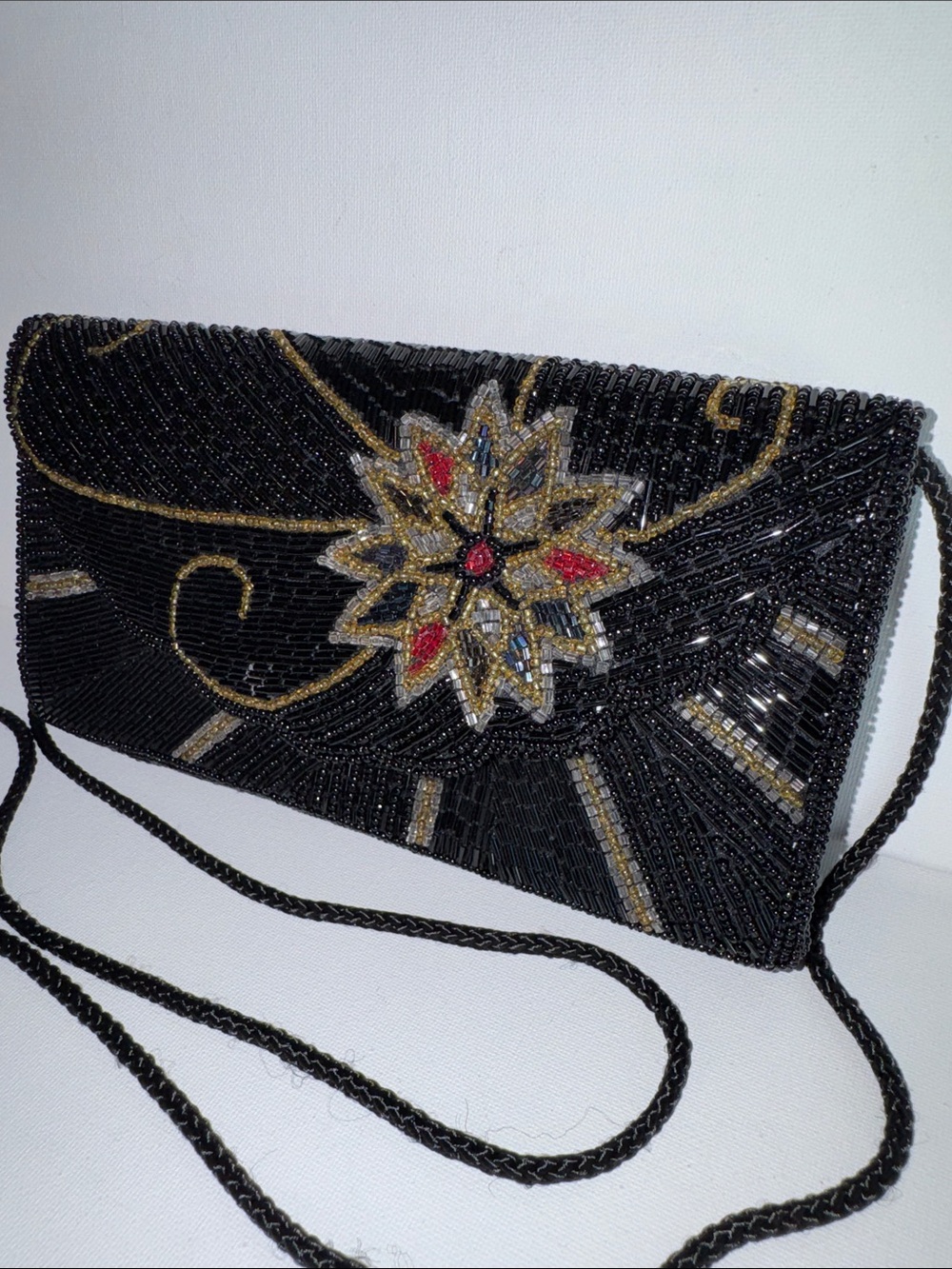 Vintage Courtenay Beaded Cocktail Evening Bag Crossbody Clutch